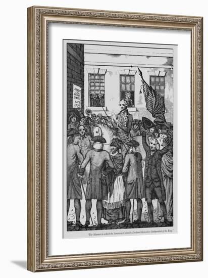 The Manner in Which the American Colonists Declared Themselves Independent of the King, 1776-American School-Framed Giclee Print