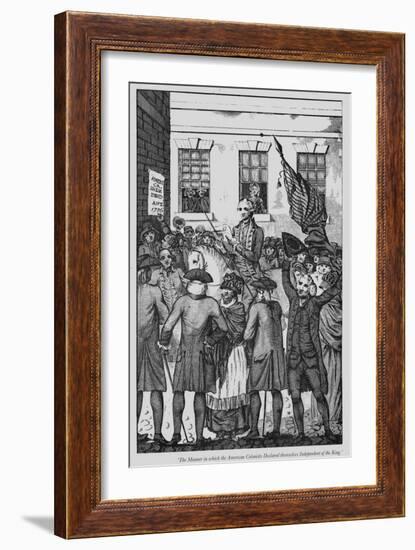 The Manner in Which the American Colonists Declared Themselves Independent of the King, 1776-American School-Framed Giclee Print