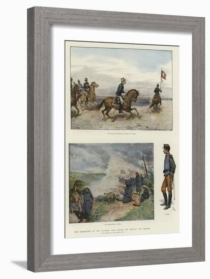 The Manoeuvres of the Japanese Army before His Majesty the Mikado-null-Framed Giclee Print