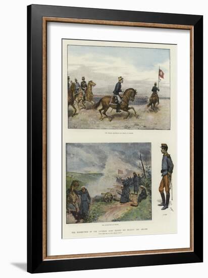 The Manoeuvres of the Japanese Army before His Majesty the Mikado-null-Framed Giclee Print