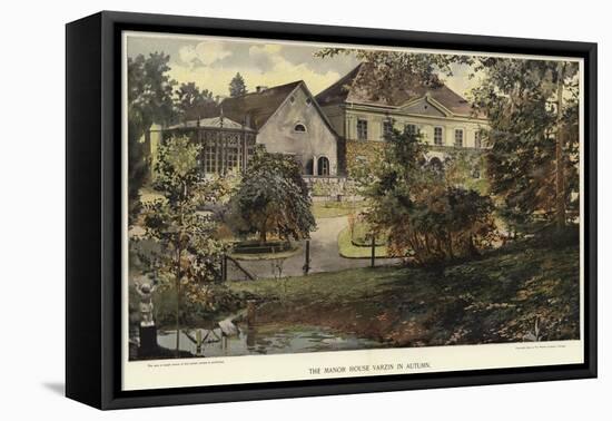 The Manor House Varzin in Autumn-null-Framed Premier Image Canvas