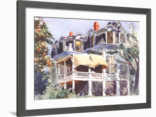 The Mansard Roof, c.1923-Edward Hopper-Framed Art Print