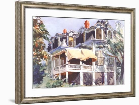 The Mansard Roof, c.1923-Edward Hopper-Framed Art Print