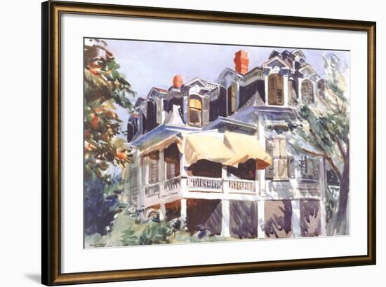 The Mansard Roof, c.1923-Edward Hopper-Framed Art Print