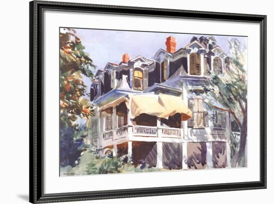 The Mansard Roof, c.1923-Edward Hopper-Framed Art Print