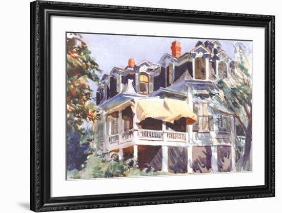 The Mansard Roof, c.1923-Edward Hopper-Framed Art Print