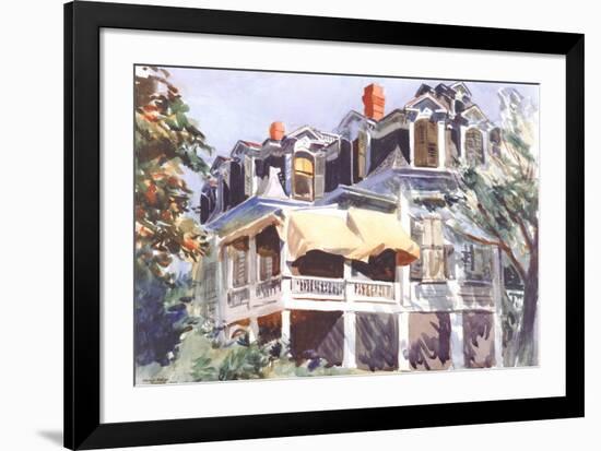 The Mansard Roof, c.1923-Edward Hopper-Framed Art Print