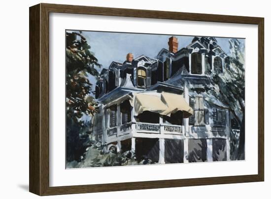 The Mansard Roof-Edward Hopper-Framed Giclee Print