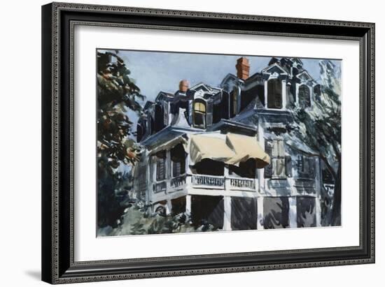 The Mansard Roof-Edward Hopper-Framed Giclee Print