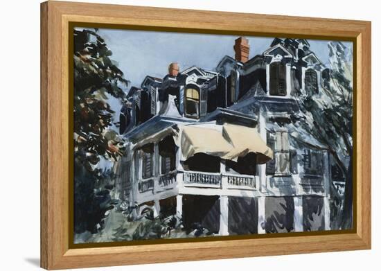The Mansard Roof-Edward Hopper-Framed Premier Image Canvas