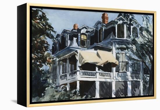 The Mansard Roof-Edward Hopper-Framed Premier Image Canvas