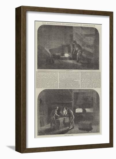 The Manufacture of Gun-Barrels, at Birmingham-Samuel Read-Framed Giclee Print