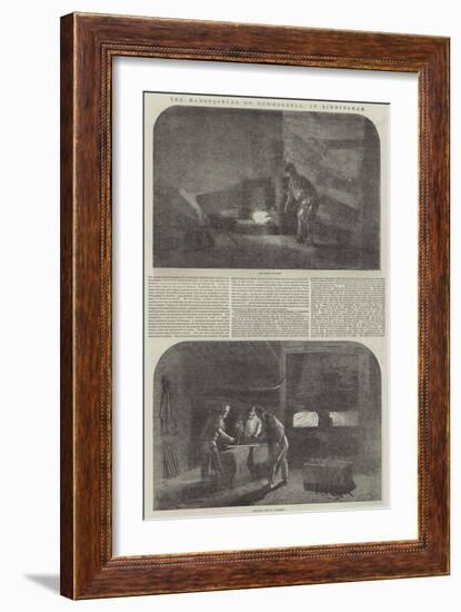 The Manufacture of Gun-Barrels, at Birmingham-Samuel Read-Framed Giclee Print