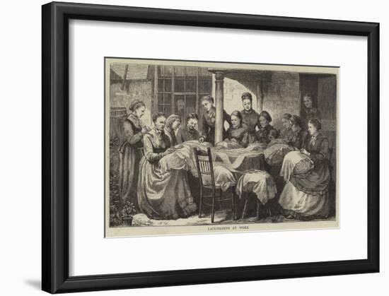 The Manufacture of Honiton Lace-null-Framed Giclee Print