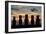 The Maoi Statues Of Tongariki Stand Against The Sunrise On Easter Island, Chile-Karine Aigner-Framed Photographic Print