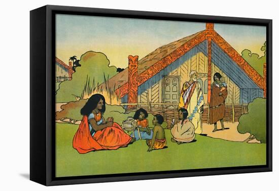 'The Maori's Home', 1912-Charles Robinson-Framed Premier Image Canvas