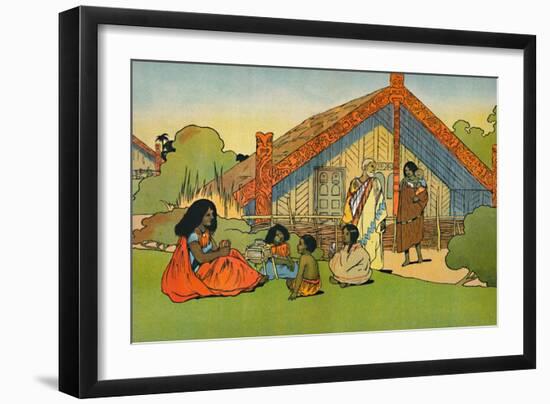 'The Maori's Home', 1912-Charles Robinson-Framed Giclee Print