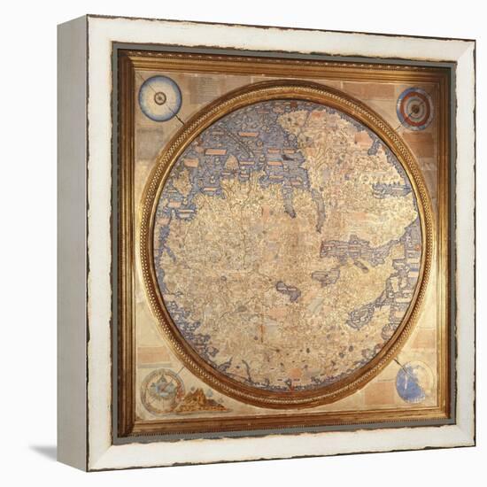 The Mappa Mundi of Fra Mauro, a Camaldolese Monk from the Monastery of San Michele in Murano, 1459-null-Framed Premier Image Canvas