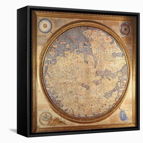 The Mappa Mundi of Fra Mauro, a Camaldolese Monk from the Monastery of San Michele in Murano, 1459-null-Framed Premier Image Canvas