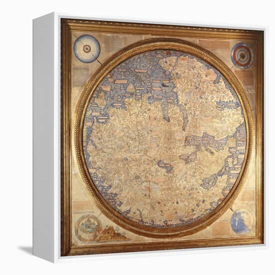The Mappa Mundi of Fra Mauro, a Camaldolese Monk from the Monastery of San Michele in Murano, 1459-null-Framed Premier Image Canvas
