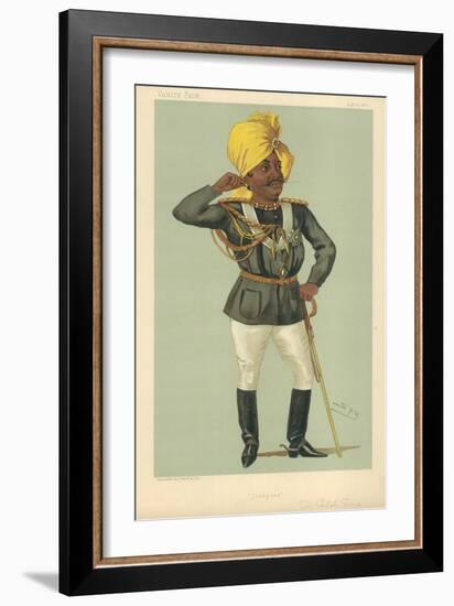 The Maraj Sir Pertab Sing, Jodhpore, 27 August 1887, Vanity Fair Cartoon-Sir Leslie Ward-Framed Premium Giclee Print