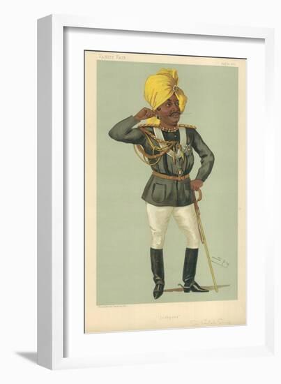 The Maraj Sir Pertab Sing, Jodhpore, 27 August 1887, Vanity Fair Cartoon-Sir Leslie Ward-Framed Premium Giclee Print