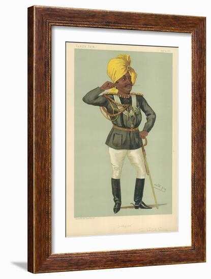 The Maraj Sir Pertab Sing, Jodhpore, 27 August 1887, Vanity Fair Cartoon-Sir Leslie Ward-Framed Giclee Print