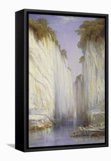 The Marble Rocks - Nerbudda Jubbolpore-Edward Lear-Framed Premier Image Canvas