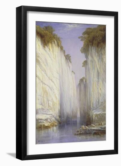 The Marble Rocks - Nerbudda Jubbolpore-Edward Lear-Framed Giclee Print