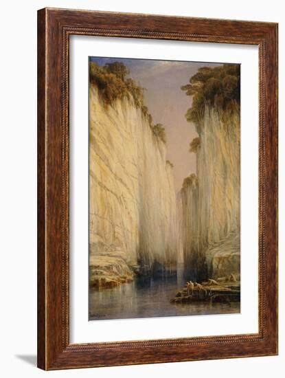 The Marble Rocks - Nerbudda Jubbulpore-Edward Lear-Framed Giclee Print