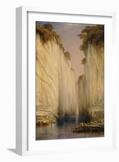 The Marble Rocks - Nerbudda Jubbulpore-Edward Lear-Framed Giclee Print