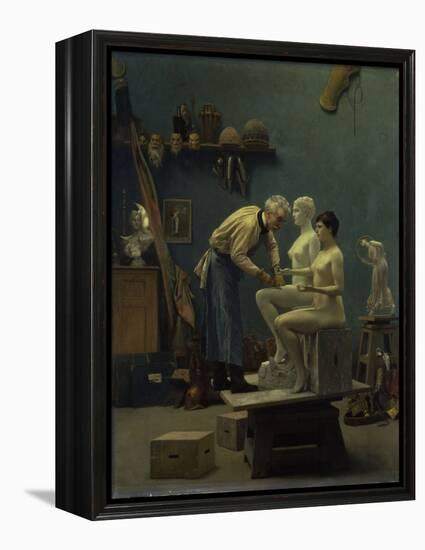 The Marble Work, The Artist Sculpting Tanagra, or The Artist's Model, 1890-Jean Leon Gerome-Framed Premier Image Canvas