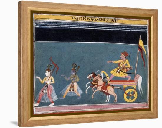 The March Against Jarasandha-null-Framed Stretched Canvas