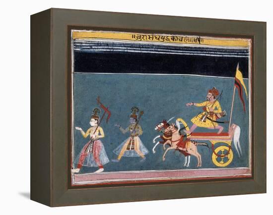 The March Against Jarasandha-null-Framed Stretched Canvas