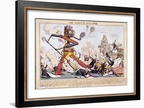 The March of Intellect, (1828)-Robert Seymour-Framed Giclee Print