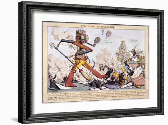 The March of Intellect, (1828)-Robert Seymour-Framed Giclee Print