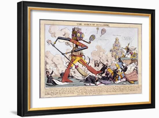 The March of Intellect, (1828)-Robert Seymour-Framed Giclee Print