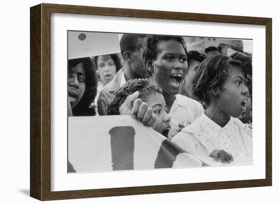 The March on Washington: A Group from Detroit, 28th August 1963-Nat Herz-Framed Photographic Print