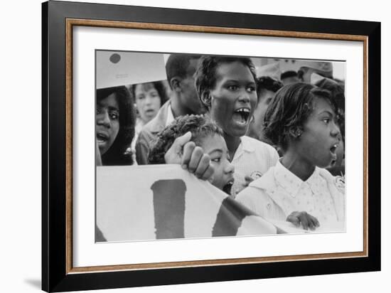 The March on Washington: A Group from Detroit, 28th August 1963-Nat Herz-Framed Photographic Print