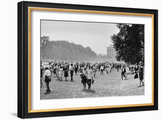 The March on Washington: Heading Home, 28th August 1963-Nat Herz-Framed Photographic Print