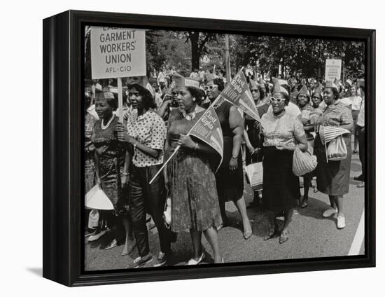 The March on Washington: Ladies Garment Workers' Union Marching on Constitution Avenue, 28th…-Nat Herz-Framed Premier Image Canvas