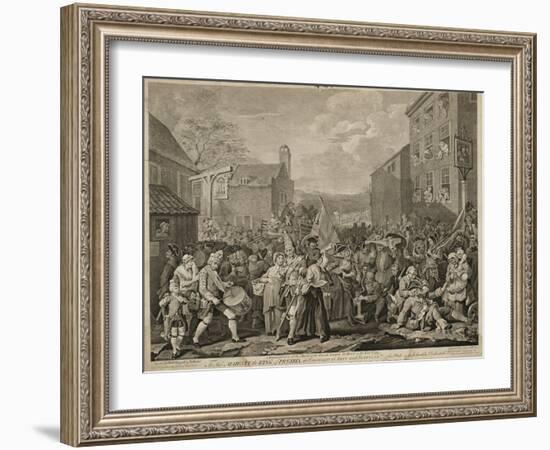 The March to Finchley-William Hogarth-Framed Giclee Print