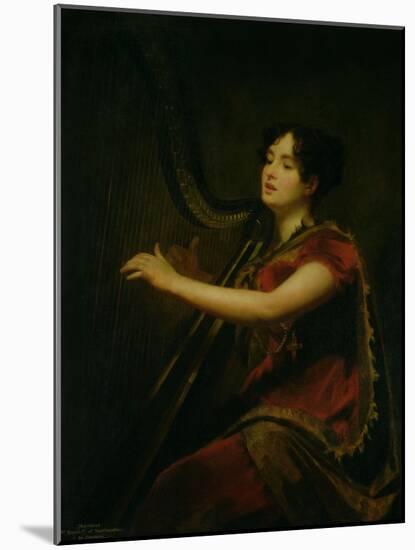 The Marchioness of Northampton, Playing a Harp, circa 1820-Sir Henry Raeburn-Mounted Giclee Print
