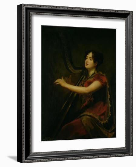 The Marchioness of Northampton, Playing a Harp, circa 1820-Sir Henry Raeburn-Framed Giclee Print