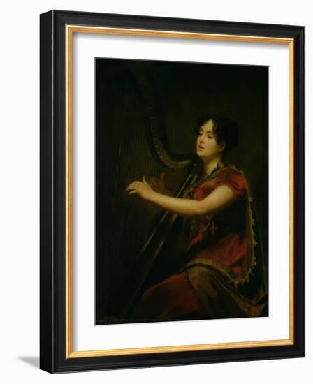 The Marchioness of Northampton, Playing a Harp, circa 1820-Sir Henry Raeburn-Framed Giclee Print