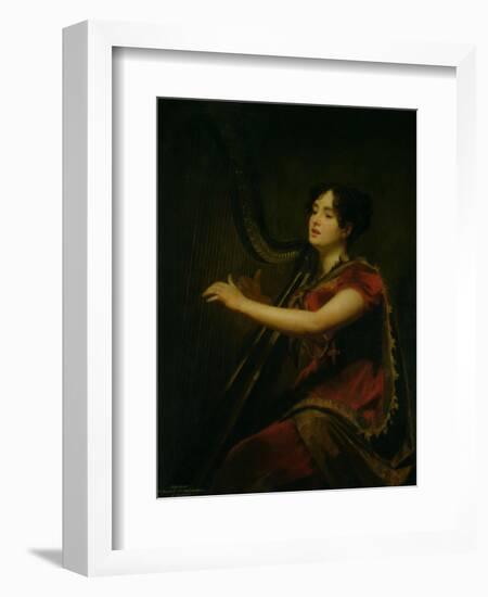 The Marchioness of Northampton, Playing a Harp, circa 1820-Sir Henry Raeburn-Framed Giclee Print