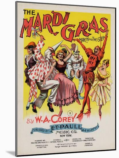 The Mardi Gras March and Two Step, Sam DeVincent Collection, National Museum of American History-null-Mounted Art Print