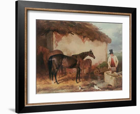 The Mare 'Perhaps' with Her Foal, 1846-Harry Hall-Framed Giclee Print