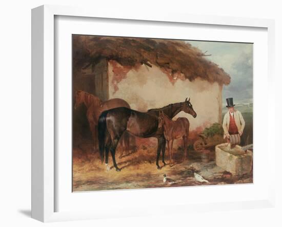 The Mare 'Perhaps' with Her Foal, 1846-Harry Hall-Framed Giclee Print