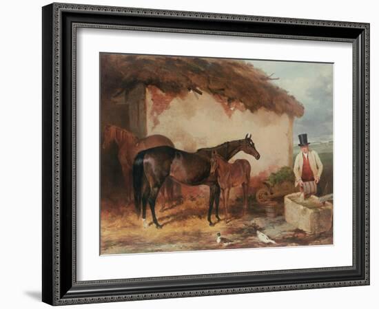 The Mare 'Perhaps' with Her Foal, 1846-Harry Hall-Framed Giclee Print